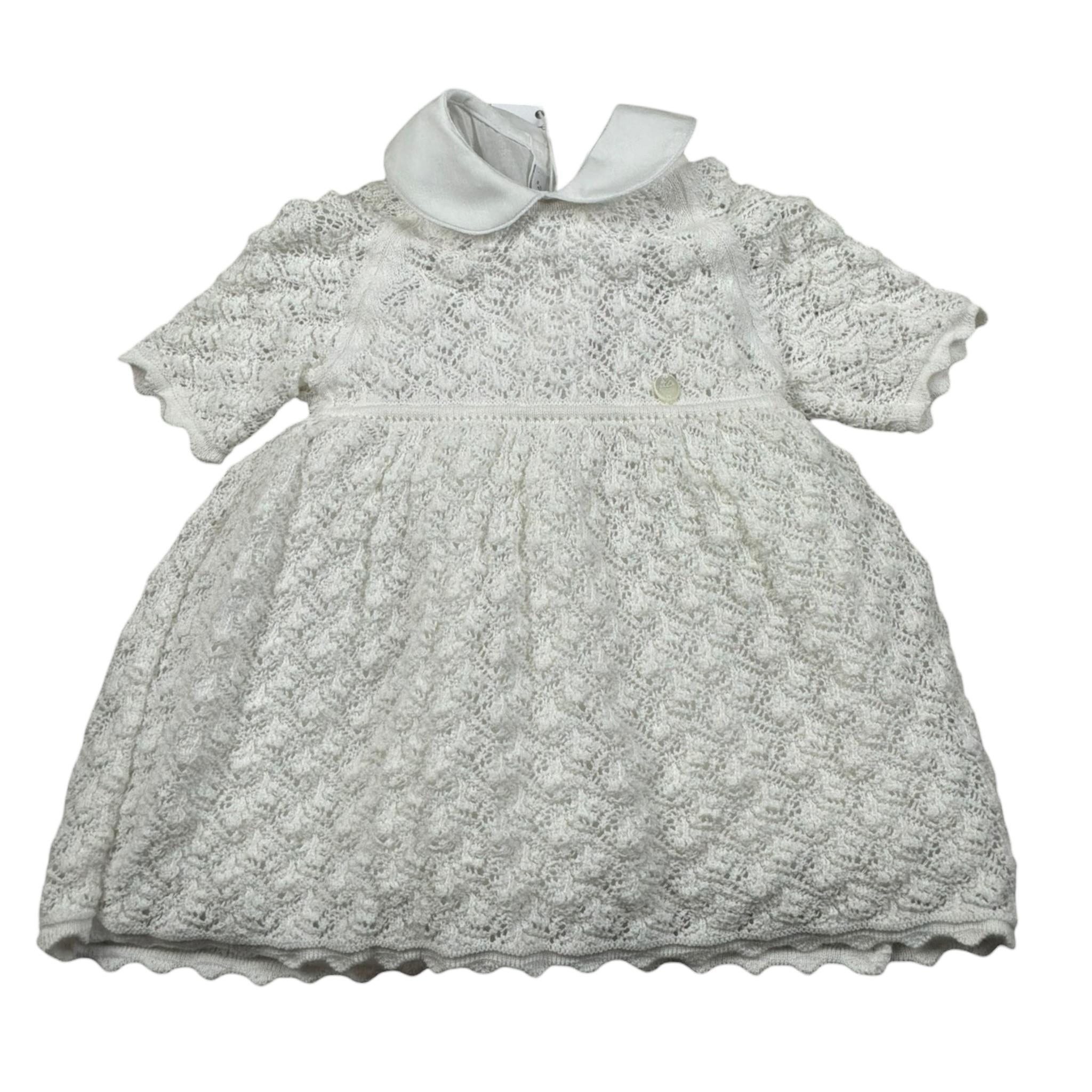 Le Coconne Abito Mezza Manica Traforato per Neonata LCN1947 BIANCO LE COCONNE 