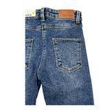 Losan Jeans Tinta Unita con Girovita Regolabile Blu per Bambino