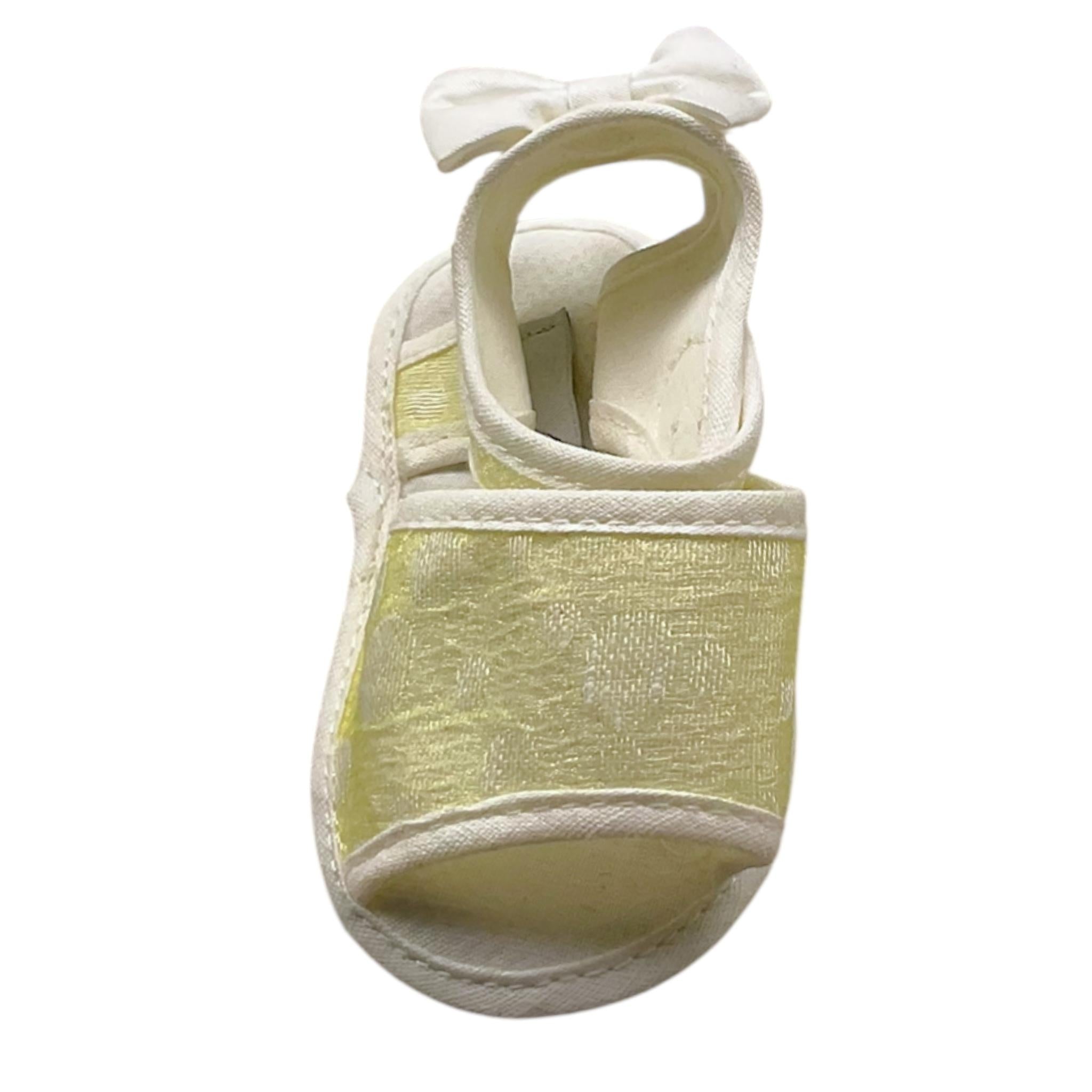 Ninnaoh Sandali Tinta Unita con Fiocco per Neonata IL16161 GIALLO NINNAOH 