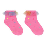 Billieblush Calzini Tinta Unita Con Tulle Multicolor Fuxia Per Bambina