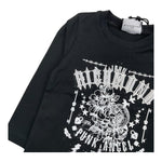 JOHN RICHMOND shirt girocollo tinta unita con stampa in contrasto Nero per Neonato RIA25118TS NERO JOHN RICHMOND 