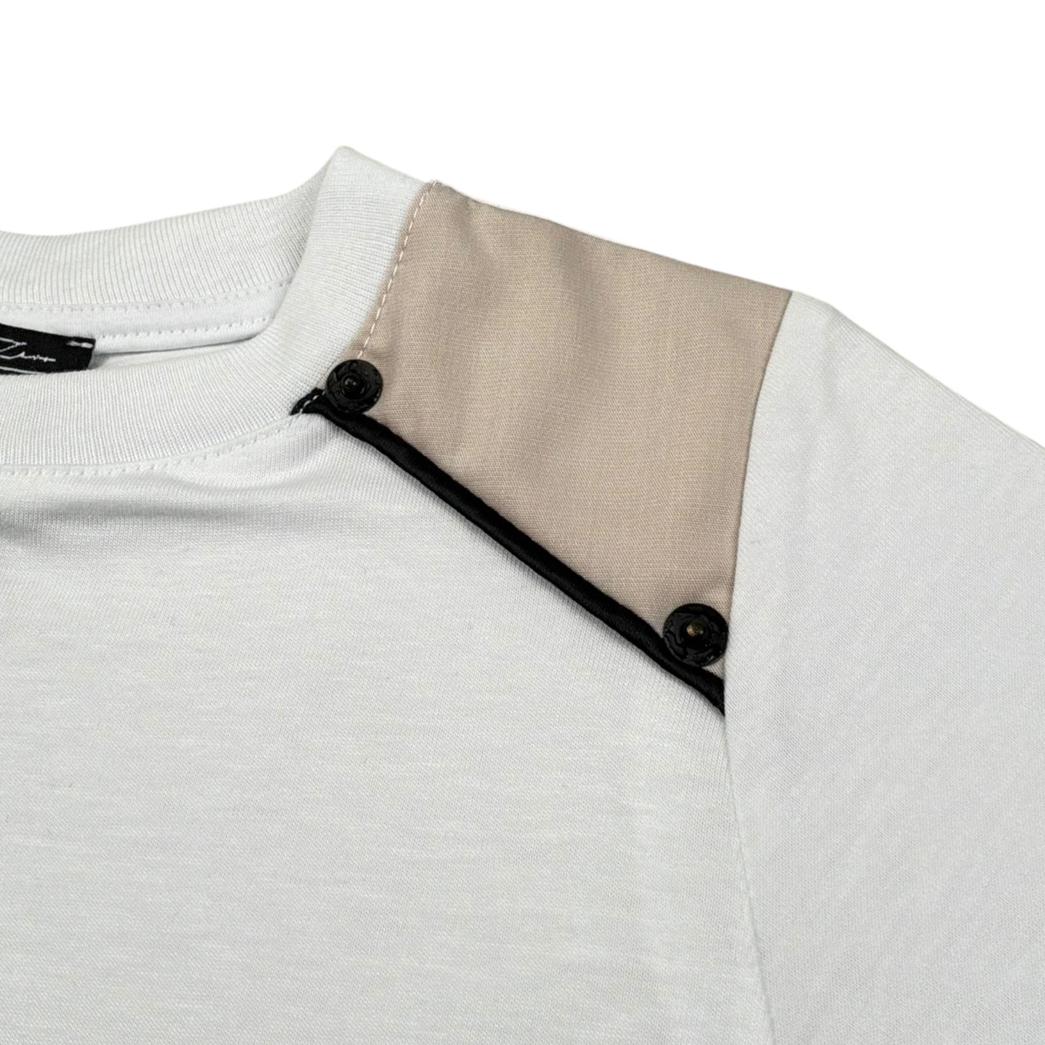 Duepuntozero T-Shirt Tinta Unita con Stampa per Bambino TSB256J BIANCO/BEIGE DUEPUNTOZERO 