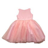 Fun & Fun Abito Cerimonia Tinta Unita Giromanica Con Tulle Rosa Per Bambina