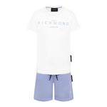 John Richmond Completo 2 Pezzi T-Shirt-Bermuda Bicolore per Bambino BP25008CJ BIANCO/AZZURRO JOHN RICHMOND 