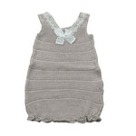 Paz Rodriguez Pagliaccetto Giromanica Tinta Unita con Ricami per Neonata 02242373 BEIGE PAZ RODRIGUEZ 