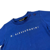 Daniele Alessandrini T-Shirt tinta unita con Stampa Blu per Neonato 1296M0857 BLU DANIELE ALESSANDRINI 