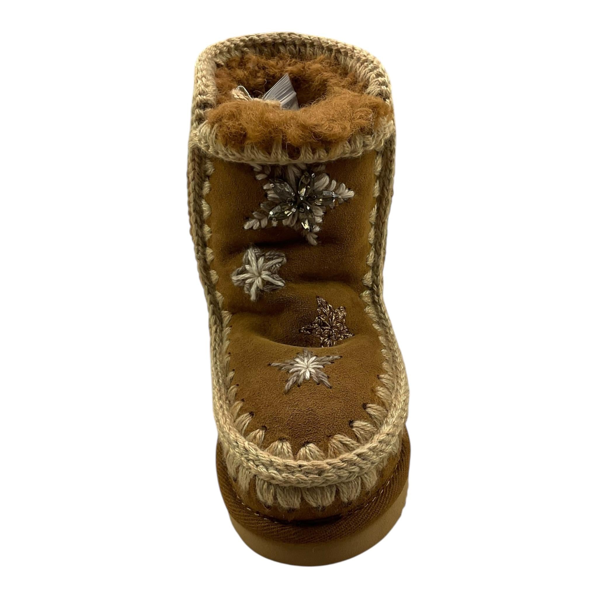 MOU stivali tinta unita con applicazioni Cammello per Bambina MUFK101037A CAMMELLO MOU 