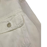 Manila Grace Giubbino Tinta Unita In Denim per Bambina MG2051 BIANCO MANILA GRACE 