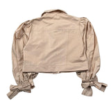 Miss Grant Giubbino Tinta Unita con Bottoni per Bambina MG1338 PESCA MISS GRANT 