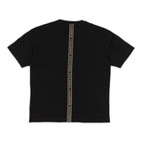 Balmain T-Shirt Girocollo Tinta Unita Con Stampa Logo Nero Per Bambina