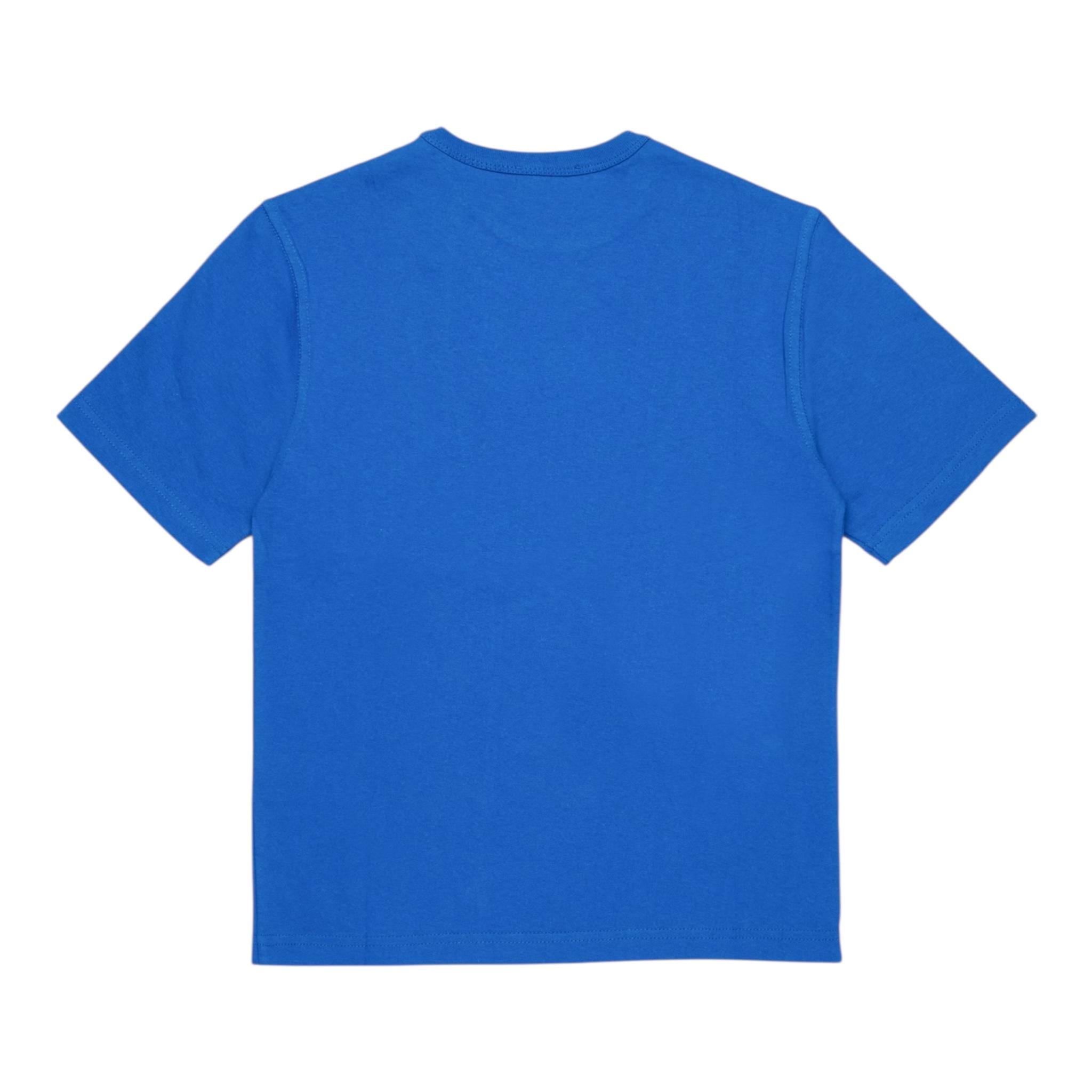 Diesel T.Shirt Girocollo Tinta Unita con Logo per Bambino J02228 BLU DIESEL 