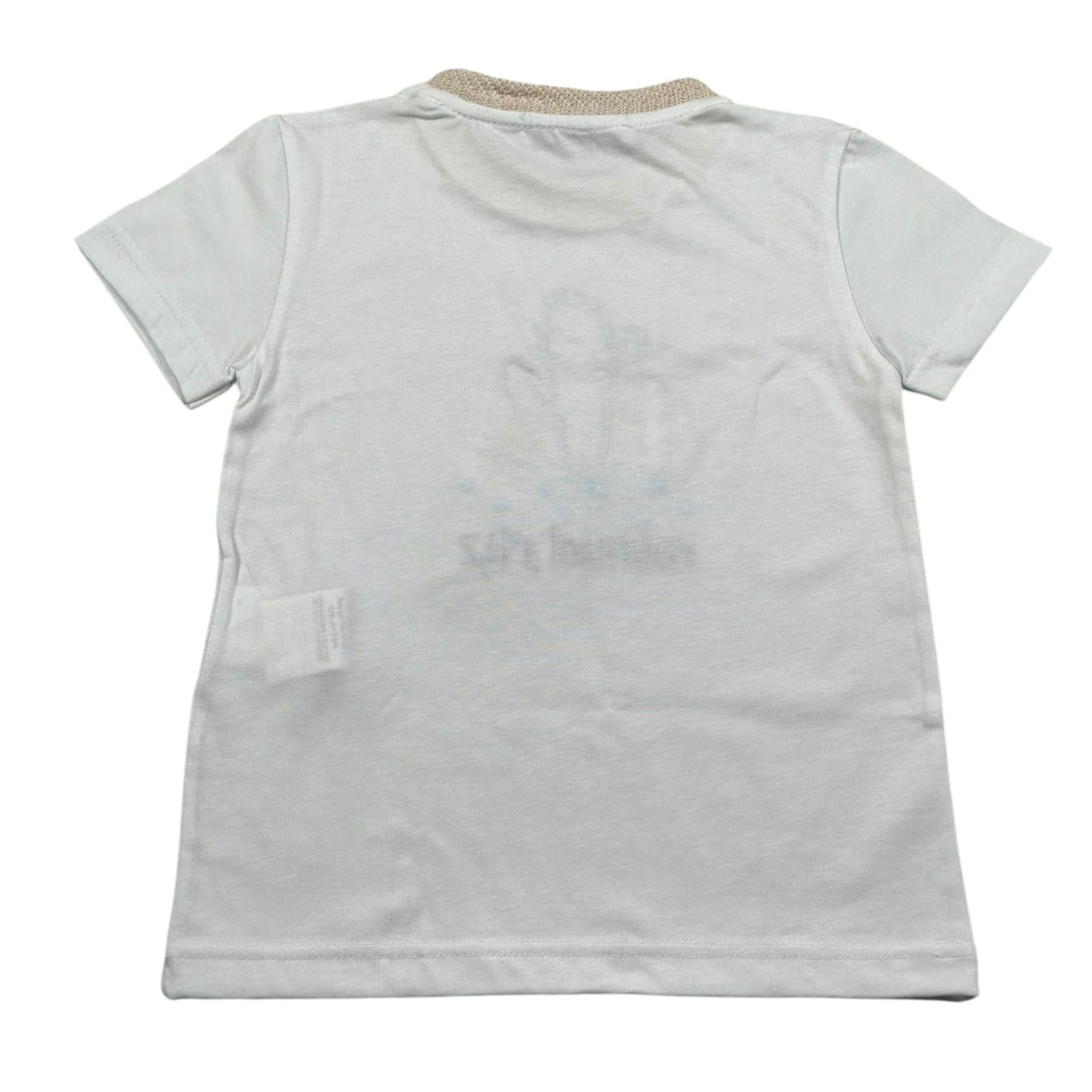 Manuel Ritz T-Shirt Girocollo tinta unita con Ricamo Panna per Neonato MR3117NXX PANNA MANUEL RITZ 