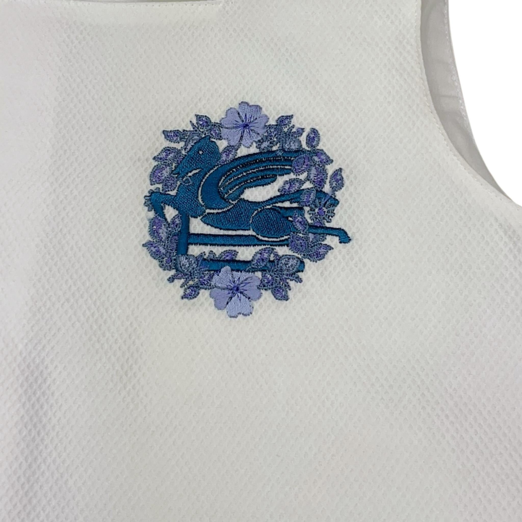 Etro Completo 2 Pezzi Top-Short Tinta Unita per Bambina GU3A40 BIANCO ETRO 