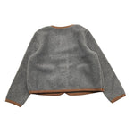 ZHOE & TOBIAH cardigan tinta unita con profili in contrasto Grigio per Neonato WWT6 GRIGIO ZHOE & TOBIAH 