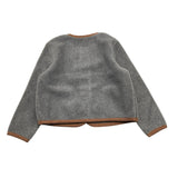 ZHOE & TOBIAH cardigan tinta unita con profili in contrasto Grigio per Neonato WWT6 GRIGIO ZHOE & TOBIAH 
