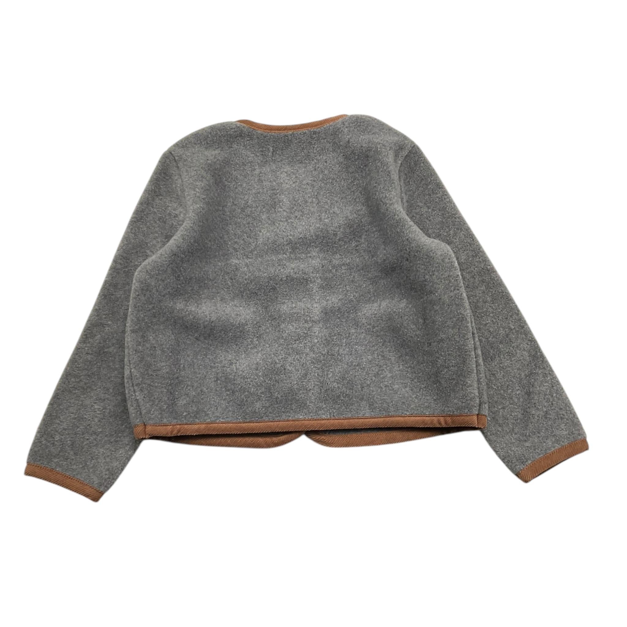 ZHOE & TOBIAH cardigan tinta unita con profili in contrasto Grigio per Neonato WWT6 GRIGIO ZHOE & TOBIAH 