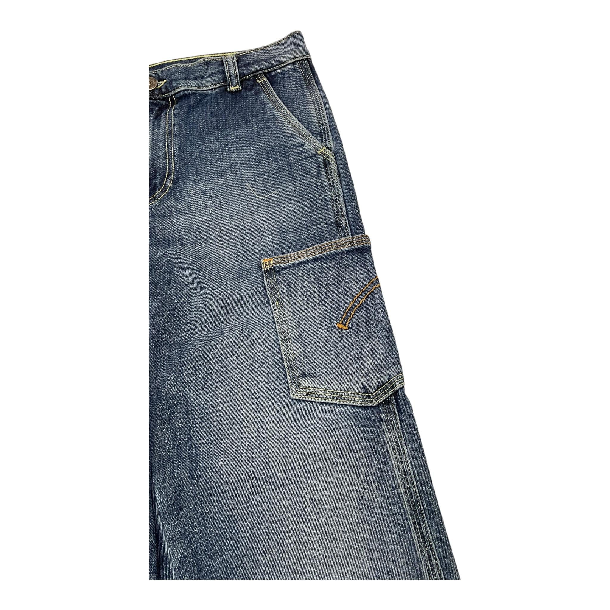 Dondup Jeans Tinta Unita con Tasche Americane per Bambino DMPA135 BLU DONDUP 