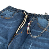 Never Too Jeans tinta unita con Elastico In Vita Blu per Bambino 174000 BLU NEVER TOO 