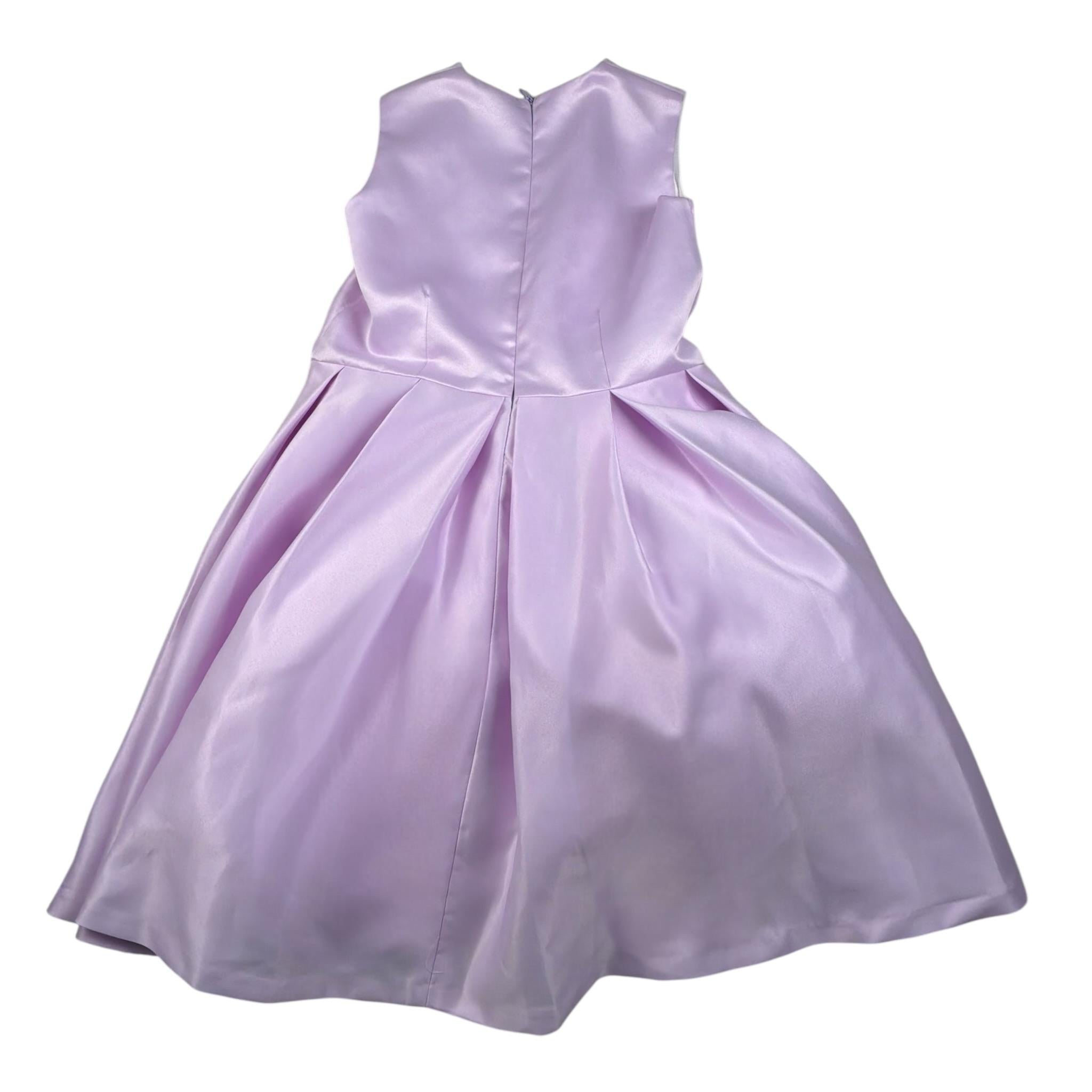 Ambaraba Abito Giromanica Cerimoniale Tinta Unita per Bambina FF35100 LILLA AMBARABA 