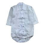 Manuel & Frank Camicia Tinta Unita Manica Lunga Modello Body per Neonato MF3177I BIANCO MANUEL & FRANK 