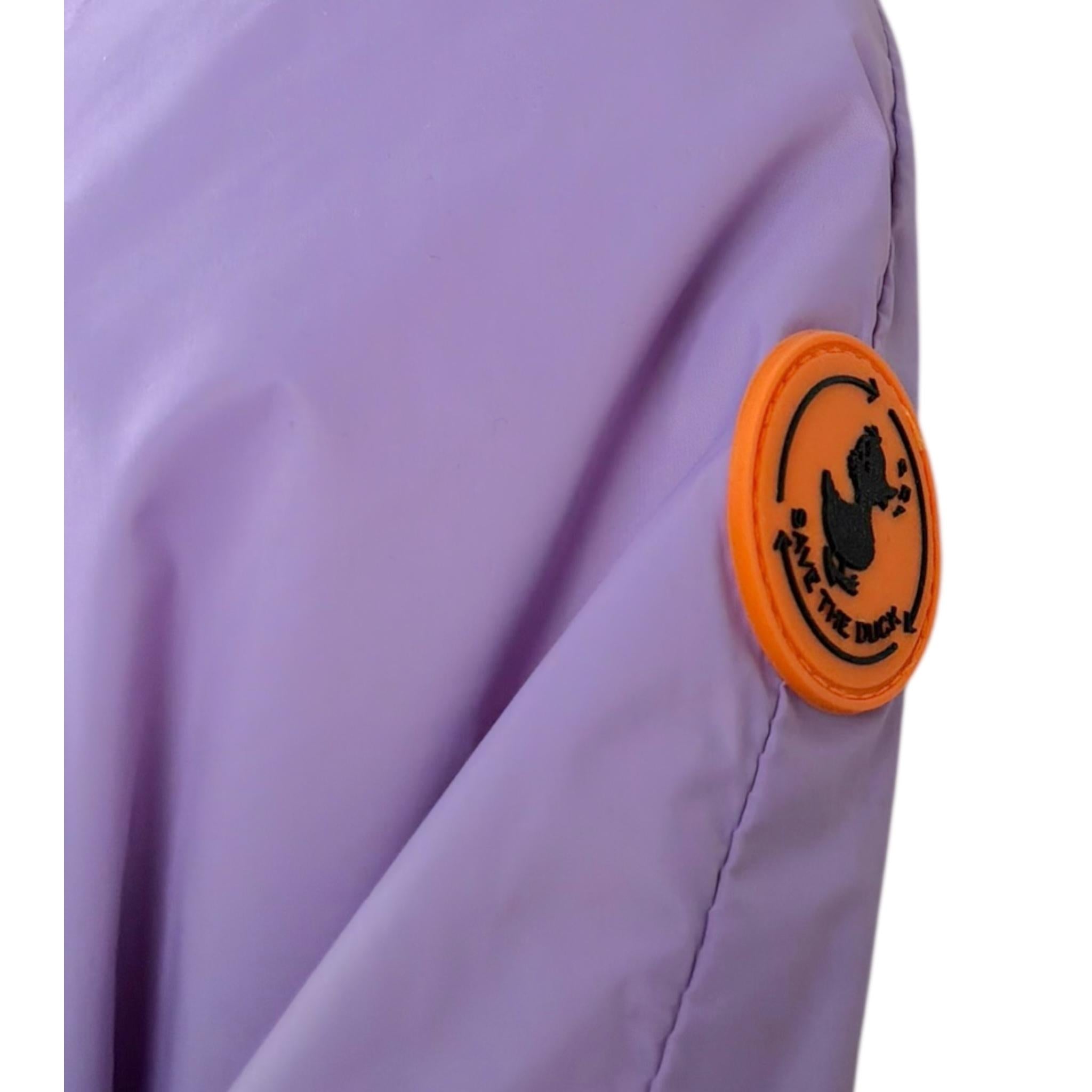 Save The Duck Giubbino Tinta Unita con Zip E Cappuccio per Bambina J32196G LILLA SAVE THE DUCK 