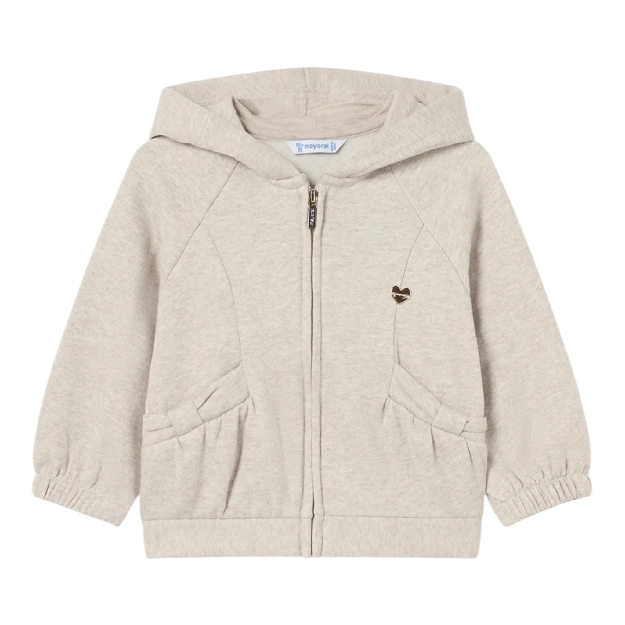 MAYORAL felpa con zip e cappuccio tinta unita Beige per Neonata 2485 BEIGE MAYORAL 