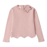 SARABANDA maglia girocollo tinta unita asimmetrica Rosa per Bambina 0A209 ROSA SARABANDA 