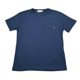 Dondup T-Shirt Girocollo Tinta Unita con Taschino per Bambino DMTS039 BLU DONDUP 
