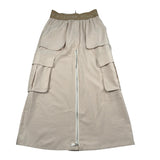 Manila Grace Gonna Tinta Unita con Elastico In Vita Logato per Bambina 105GMJS25 BEIGE MANILA GRACE 