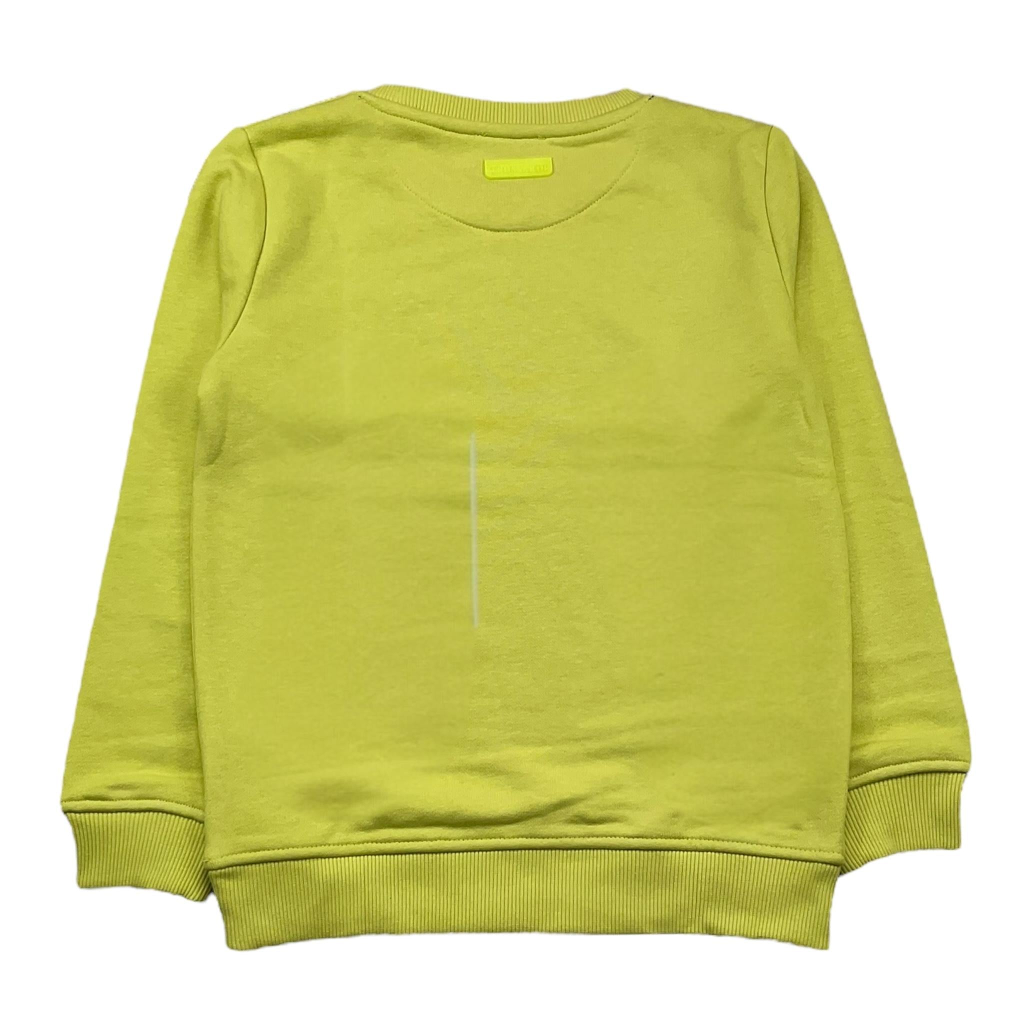 TRUSSARDI felpa chiusa girocollo tinta unita con stampa Verde per Bambino TIA24048FEJ VERDE TRUSSARDI 