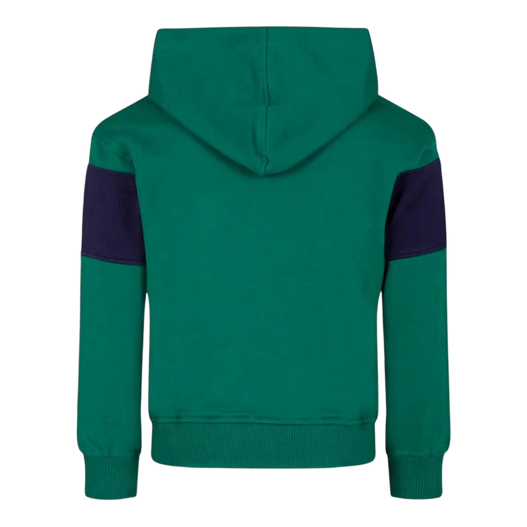 MOSCHINO felpa tinta unita con stampa e cappuccio Verde per Bambino HUF08G VERDE MOSCHINO 