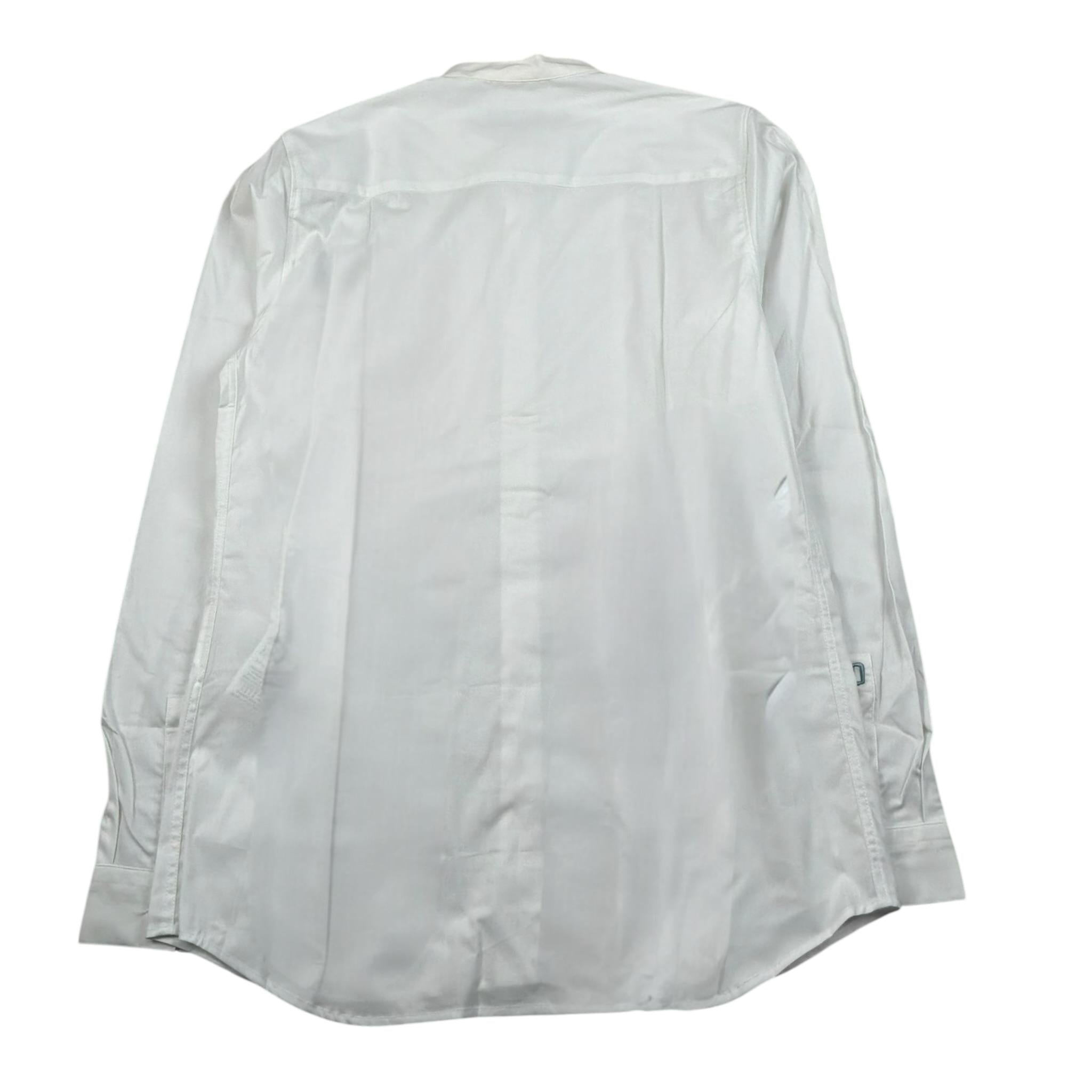 Dondup Camicia Manica Lunga Tinta Unita Collo Coreano per Bambino DMCA62 BIANCO DONDUP 