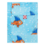 Saint Barth Costume Modello Boxer Tinta Unita con Fantasia Pesci per Bambino JEA00011 AZZURRO SAINT BARTH 