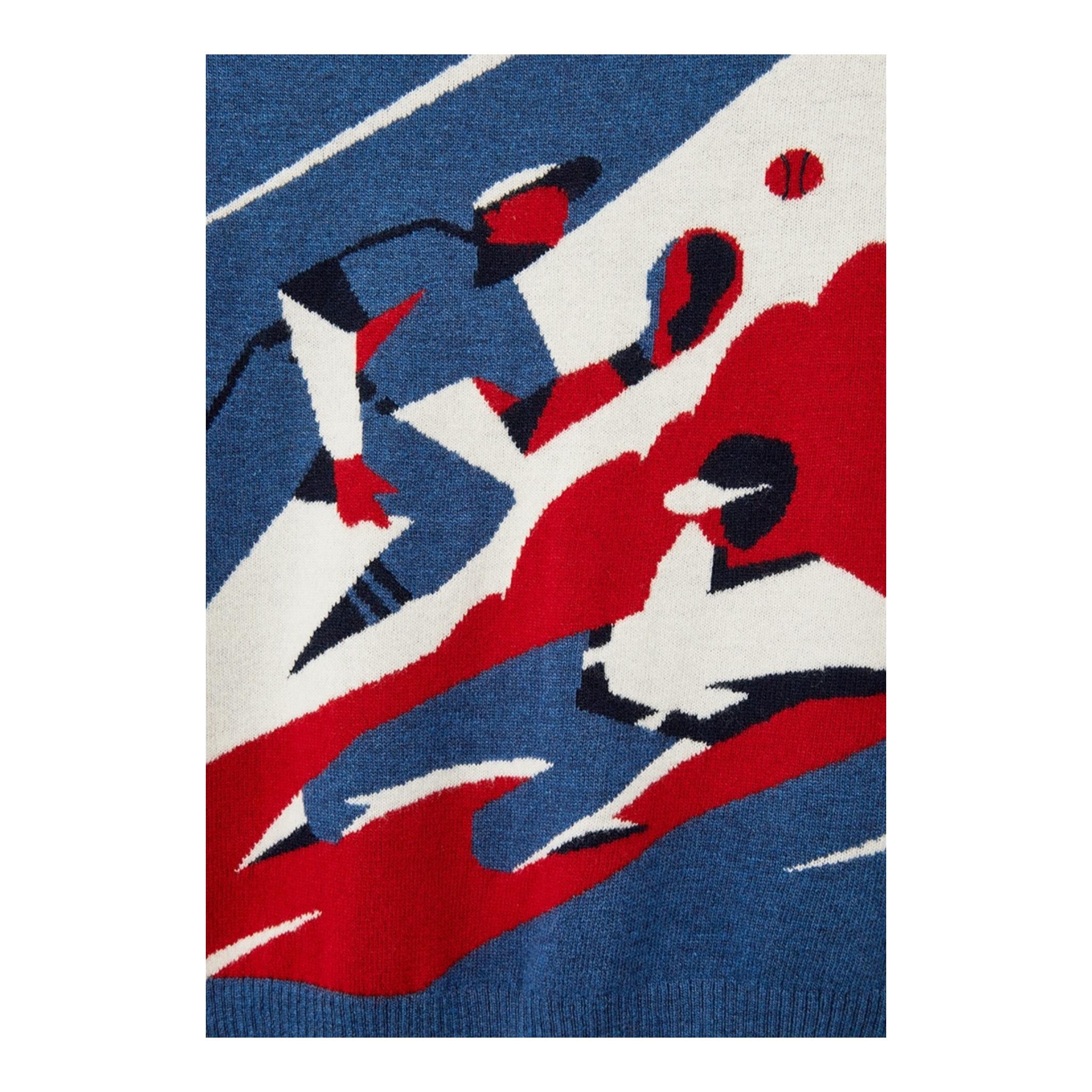 IL GUFO maglia girocollo tinta unita con stampa Blu per Bambino A24MA464EM220 BLU IL GUFO 