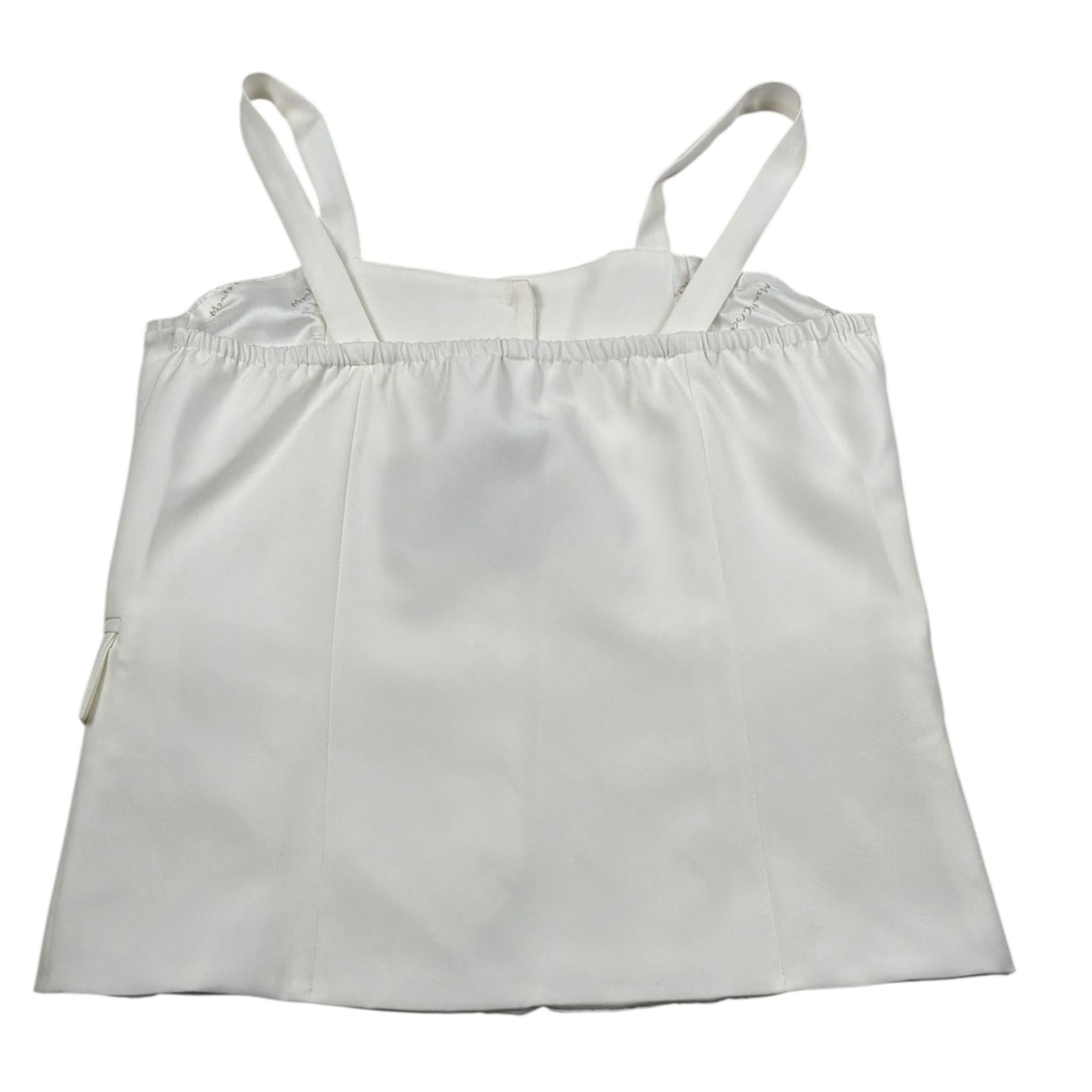 Manila Grace Top Tinta Unita Bretelline per Bambina MG2753 PANNA MANILA GRACE 