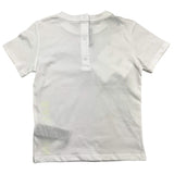 Balmain T-Shirt Girocollo Tinta Unita Con Stampa Logo Bianco Per Neonato