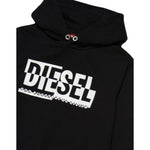 Diesel Felpa Chiusa con Cappuccio Tinta Unita per Bambina J01457X NERO DIESEL 