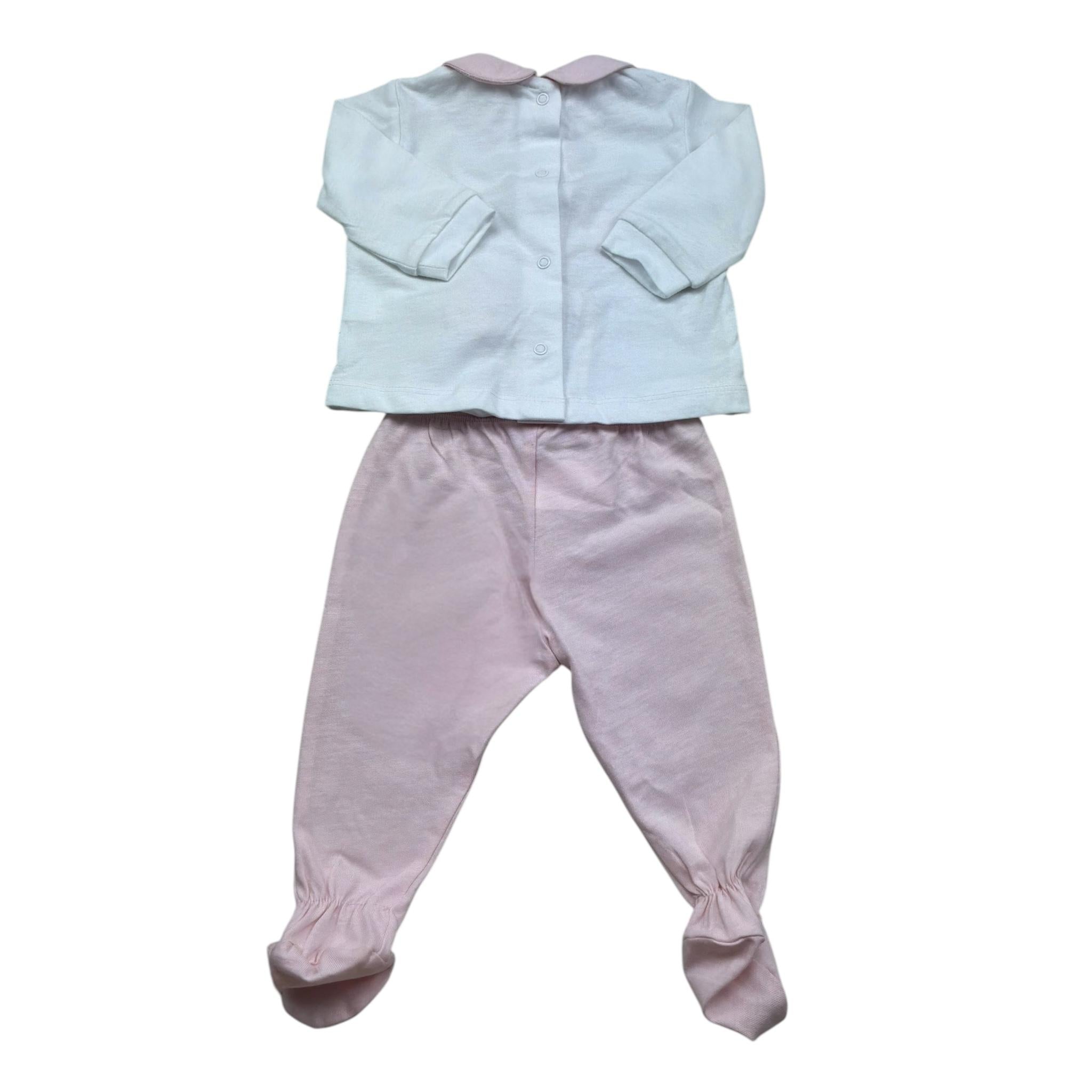 Isabel & Martinez Completo 2 Pezzi Shirt-Ghettina per Neonata IM25N443 BIANCO/ROSA ISABEL & MARTINEZ 