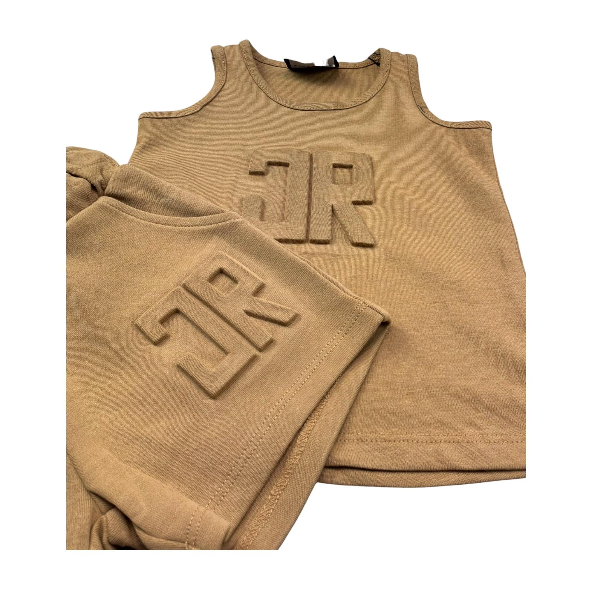 John Richmond Completo 2 Pezzi Canotta-Bermuda Tinta Unita per Neonato RIP26005CJ MARRONE JOHN RICHMOND 