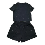 Saint Barth Completo 2 Pezzi T-Shirt-Short Tinta Unita per Bambina NIVES NERO SAINT BARTH 
