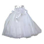 Isabel Couture Abito Tinta Unita con Tulle per Bambina IS43063 BIANCO ISABEL COUTURE 