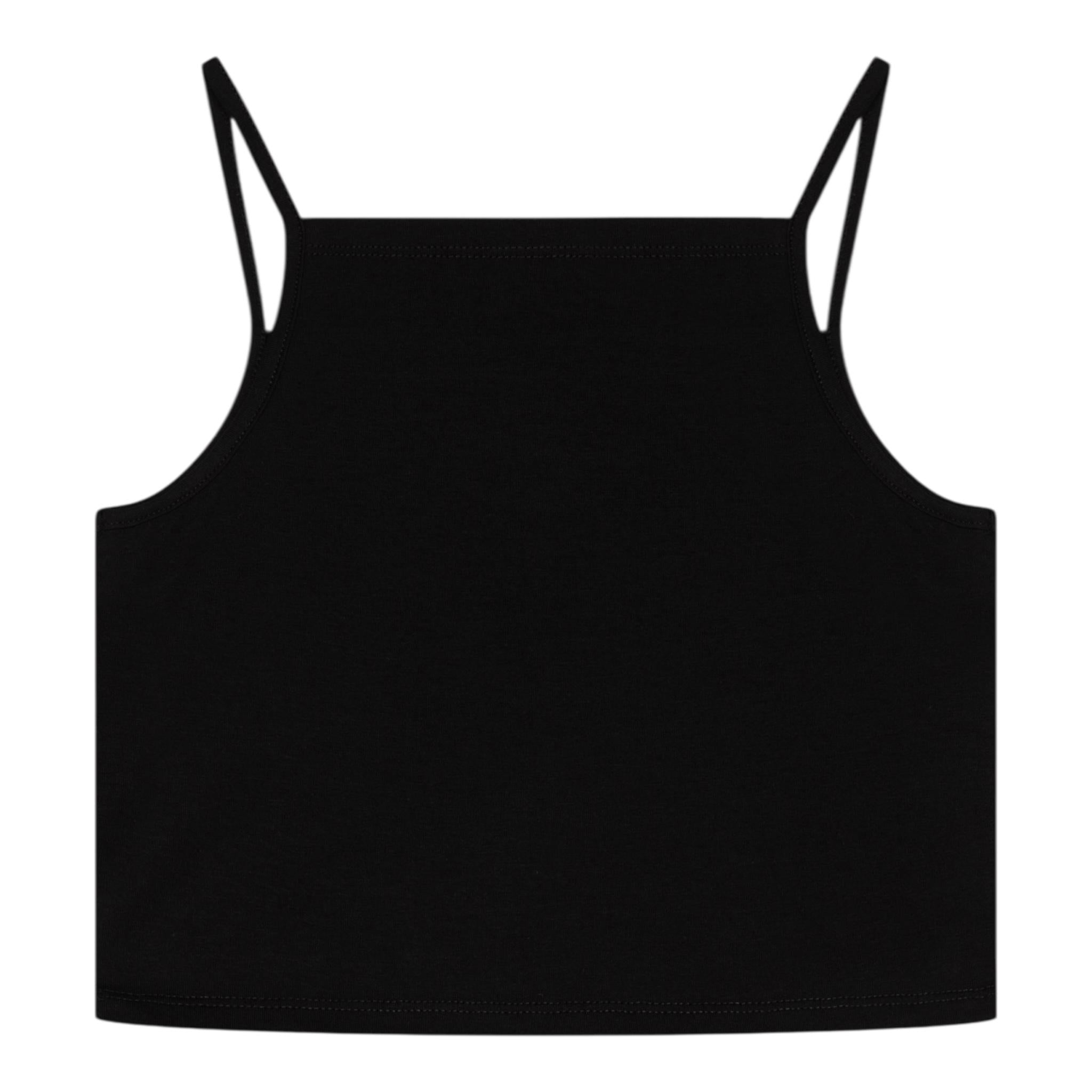 Diesel Canotta Bretelline Tinta Unita con Stampa Brillantinata per Bambina J02201 NERO DIESEL 