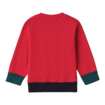 MINI BANDA maglia girocollo tinta unita con ricami Rosso per Neonato 3A671X ROSSO MINI BANDA 
