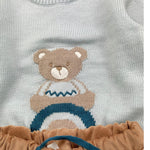 MARLU' completo 2pz maglia-pantalone bicolore Azzurro per Neonato IG5453 AZZURRO MARLU' 