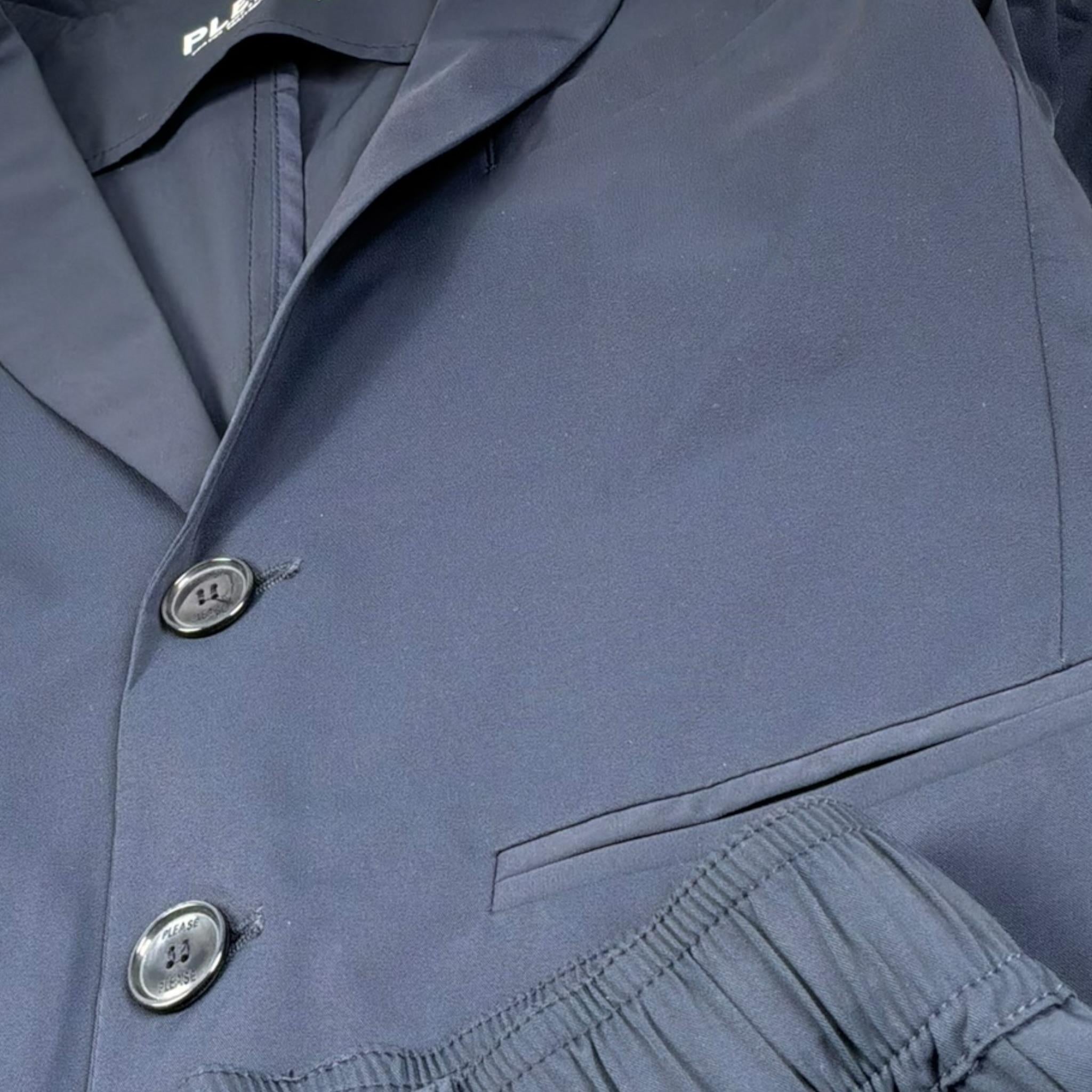 Please Completo 2 Pezzi Giacca-Pantalone Tinta Unita per Bambino EB00000173 BLU PLEASE 