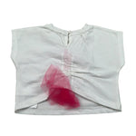 M+E' T-Shirt Girocollo Tinta Unita con Stampa per Neonata UE1383 BIANCO M+E' 