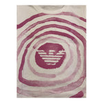 Emporio Armani T-Shirt Girocollo Tinta Unita con Ricami Logo per Bambina 3RD3D01 BIANCO EMPORIO ARMANI 
