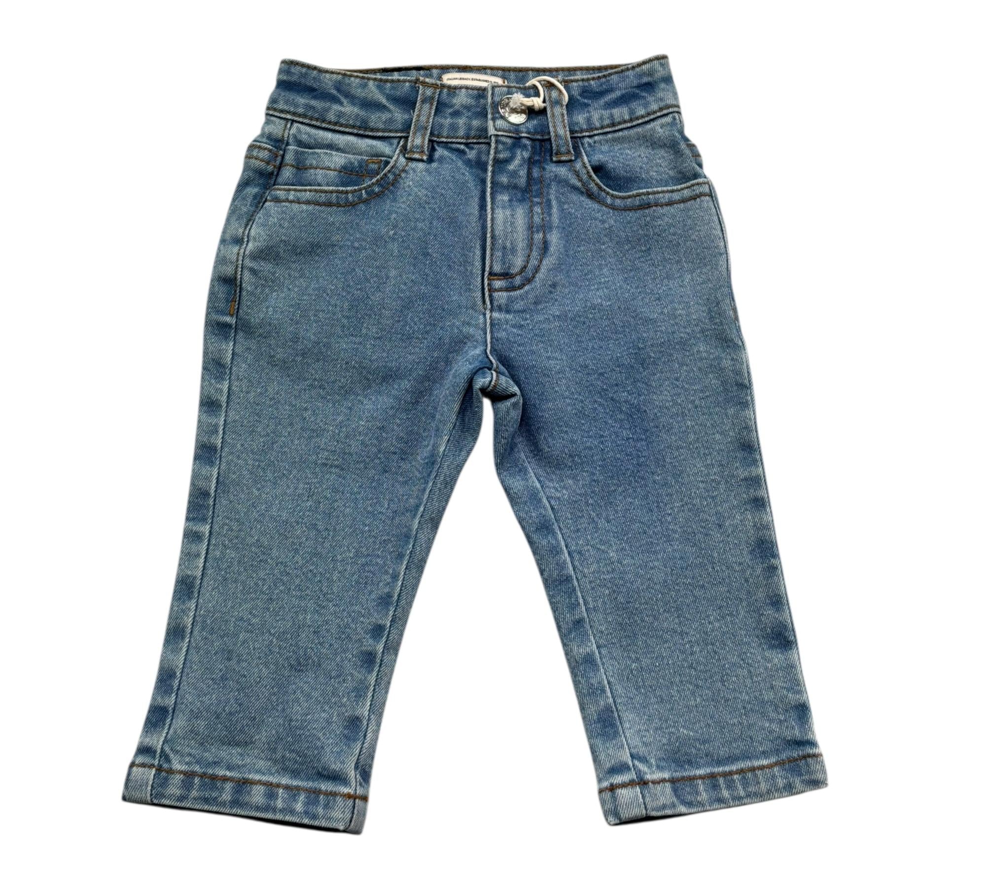 Trussardi Jeans Tinta Unita con Girovita Regolabile per Neonato TIP26087PA BLU TRUSSARDI 