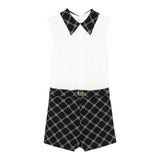 Elisabetta Franchi Tuta Giromanica Bicolore per Bambina EFTA100 BIANCO/NERO ELISABETTA FRANCHI 