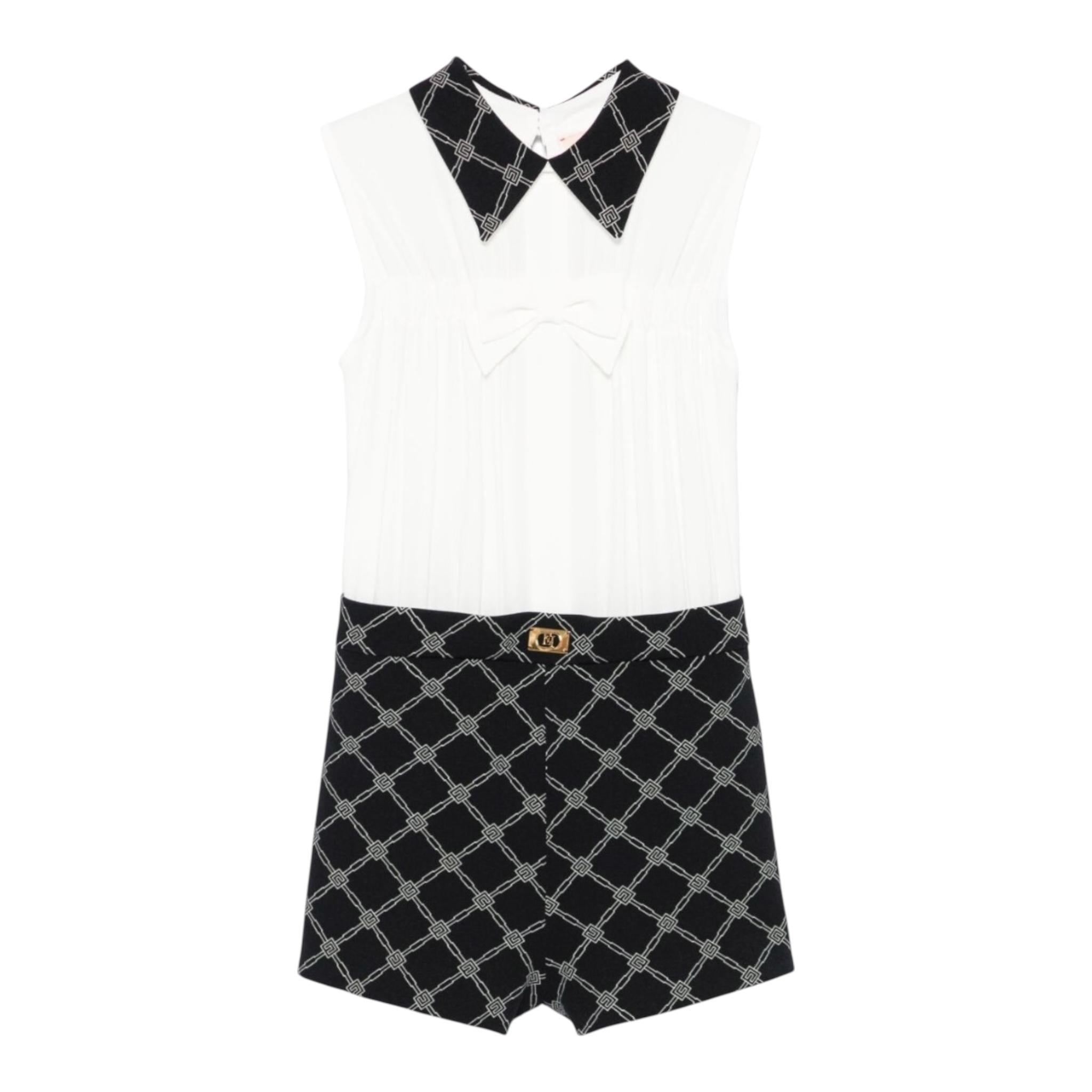 Elisabetta Franchi Tuta Giromanica Bicolore per Bambina EFTA100 BIANCO/NERO ELISABETTA FRANCHI 